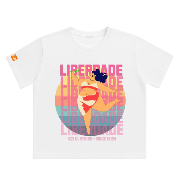 Camiseta Feminina Plus Size Premium Branca Big Girl Power