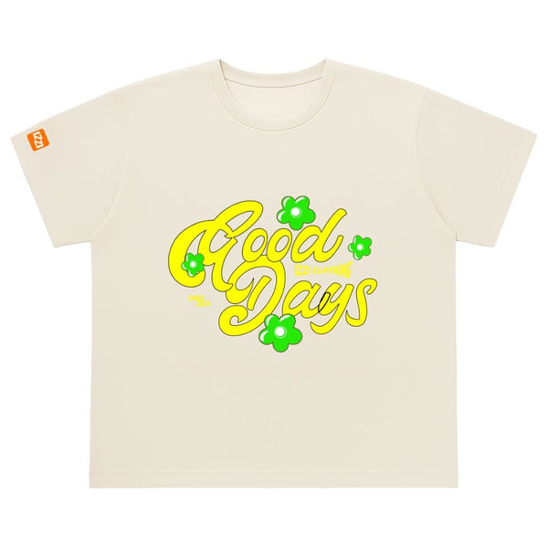 Camiseta Feminina Plus Size Premium Off White Good Days
