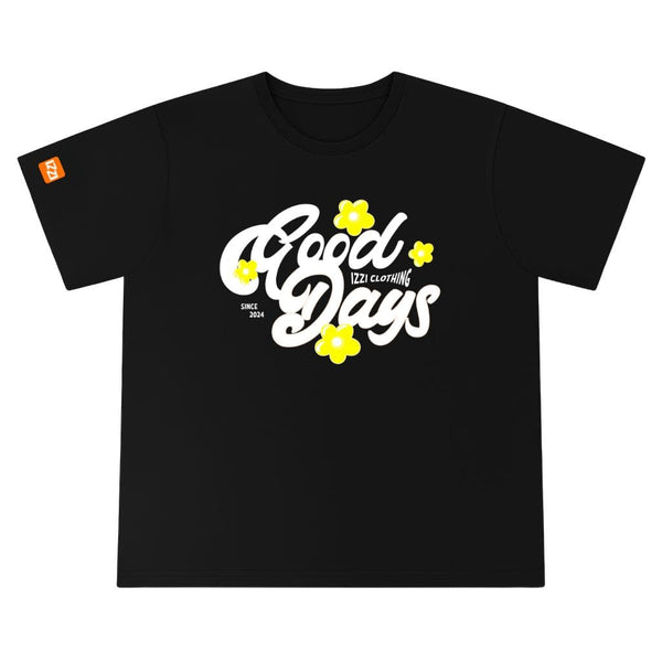 Camiseta Feminina Plus Size Premium Preta Good Days