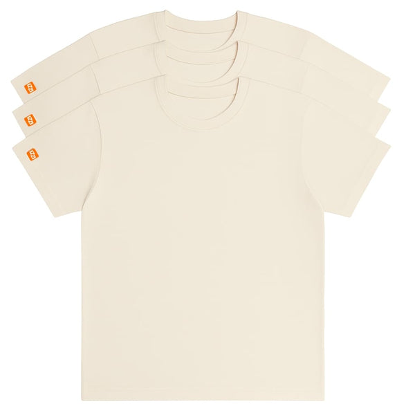 Kit com 03 Camisetas Feminina Plus Size Premium Off-White